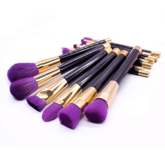 Purple Touch Makeup Brush Set  - 15 Pcs